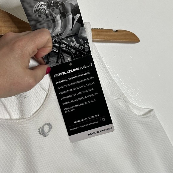 NEW Pearl Izumi Womens Transfer Sleeveless Baselayer Tank Top Size XS White Mesh - Picture 8 of 11